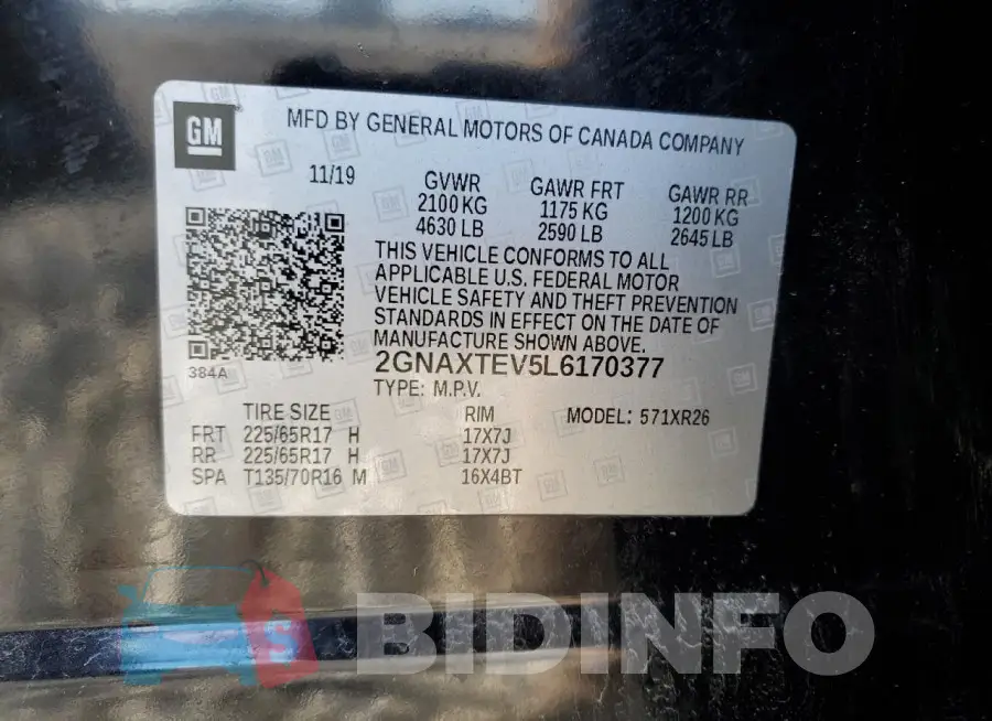 2GNAXTEV5L6170377 Photo# 12