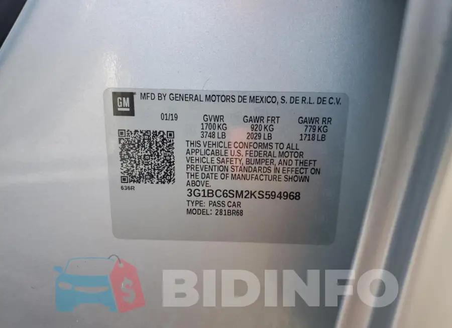 3G1BC6SM2KS594968 Photo# 12