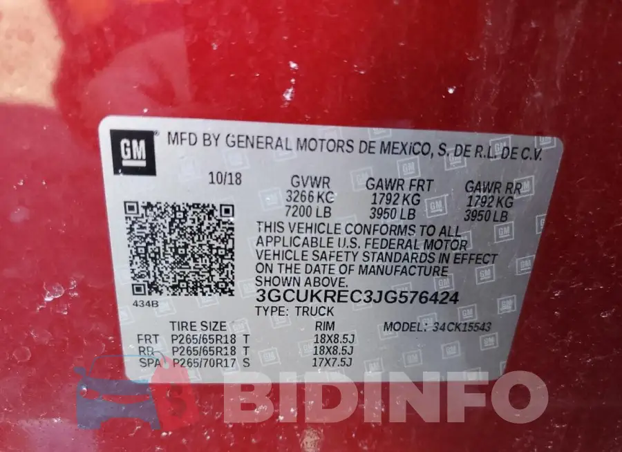 3GCUKREC3JG576424 Photo# 12