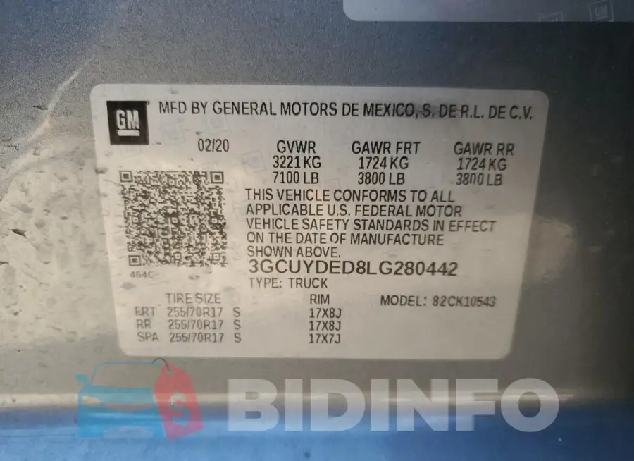 3GCUYDED8LG280442 Photo# 13