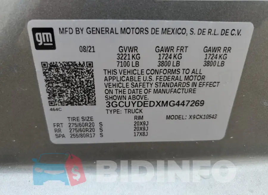 3GCUYDEDXMG447269 Photo# 13