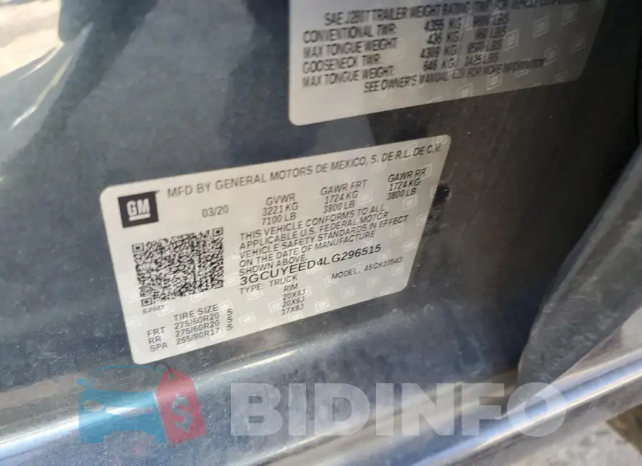 3GCUYEED4LG296515 Photo# 12