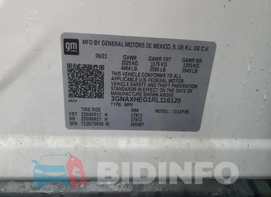 3GNAXHEG1RL116125 Photo# 13