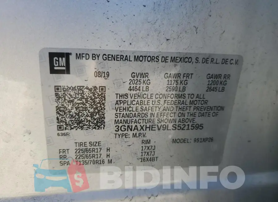 3GNAXHEV9LS521595 Photo# 13