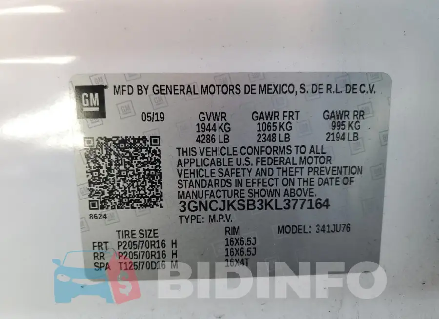 3GNCJKSB3KL377164 Photo# 13