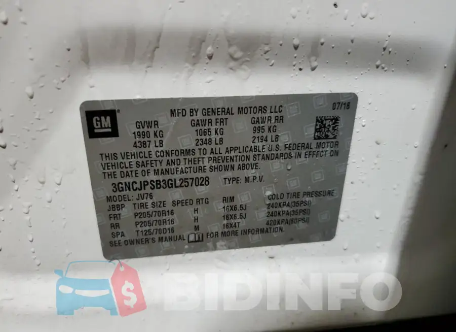 3GNCJPSB3GL257028 Photo# 13