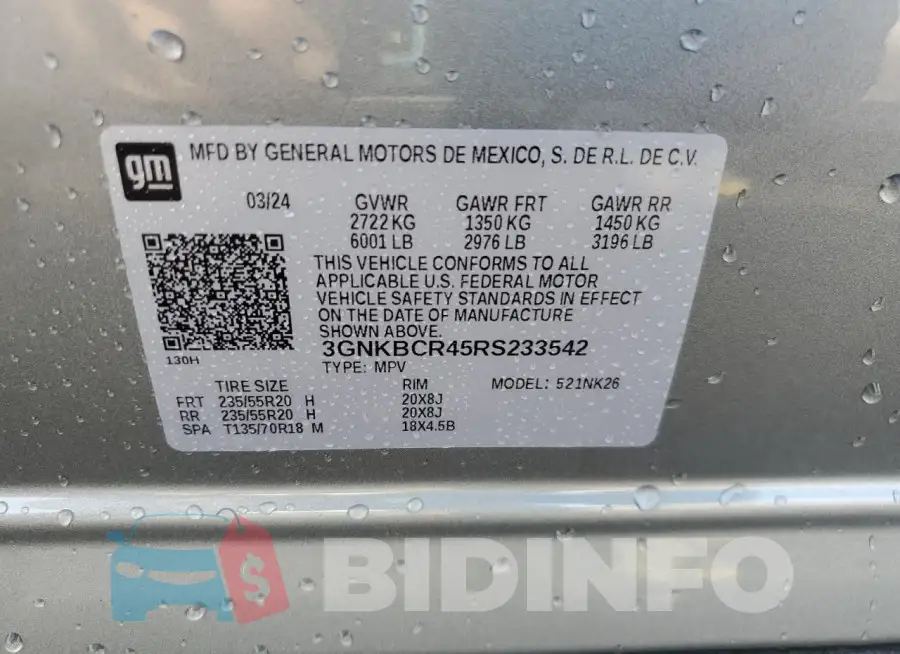 3GNKBCR45RS233542 Photo# 13