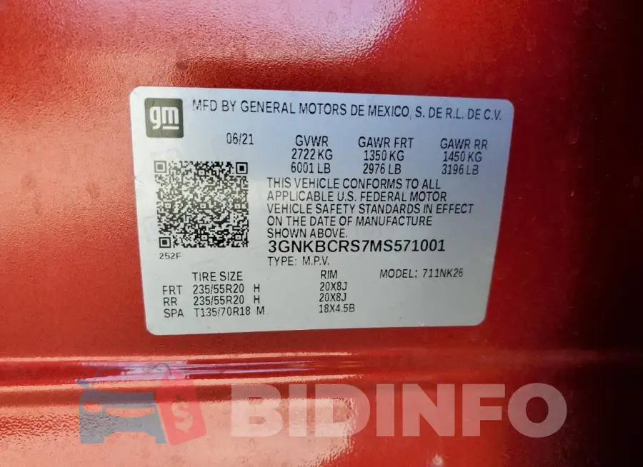 3GNKBCRS7MS571001 Photo# 13