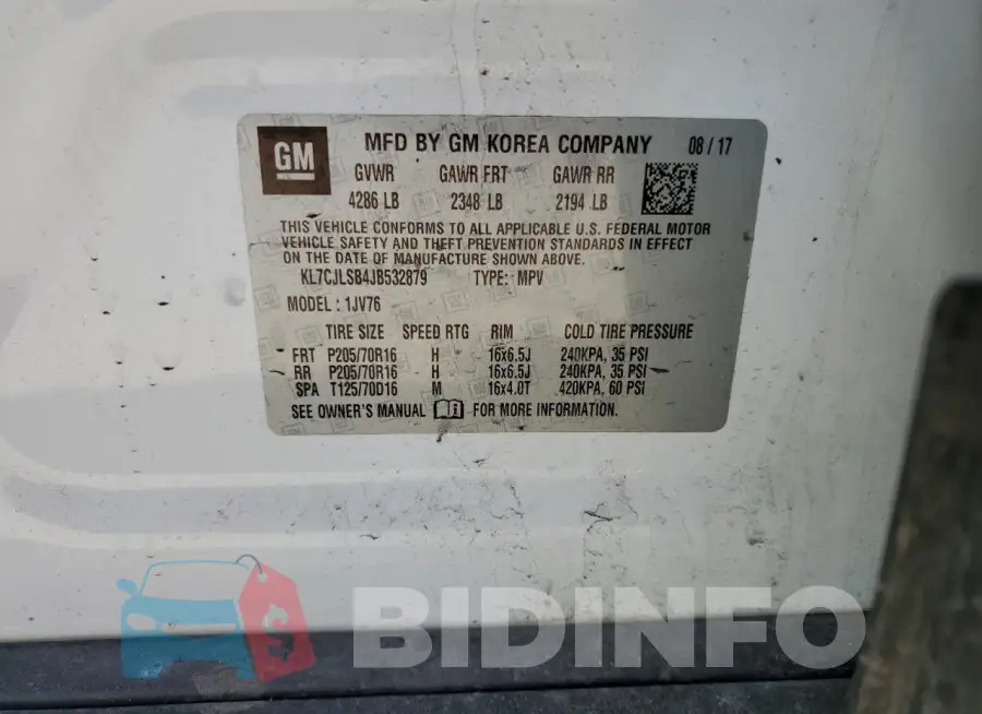 KL7CJLSB4JB532879 Photo# 13