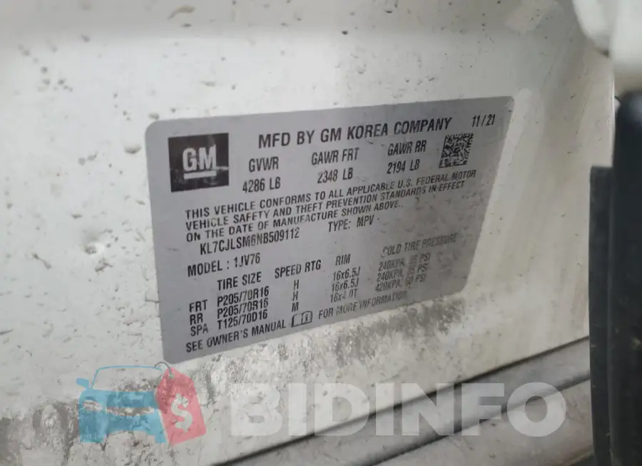 KL7CJLSM6NB509112 Photo# 13