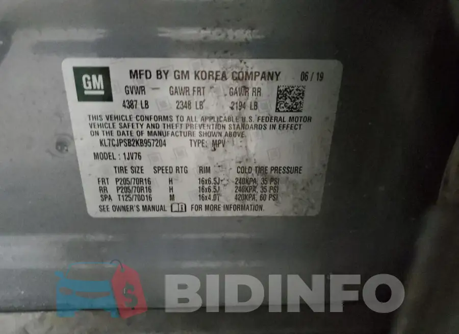 KL7CJPSB2KB957204 Photo# 13