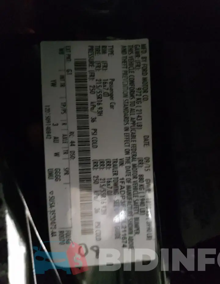 1FADP3F22GL211674 Photo# 12