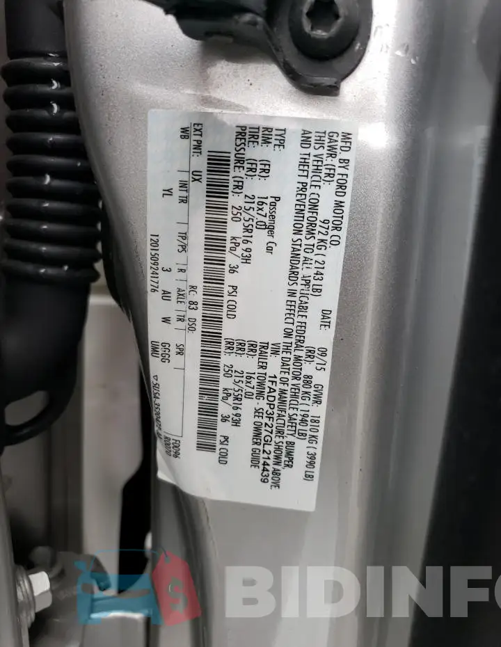 1FADP3F27GL214439 Photo# 12