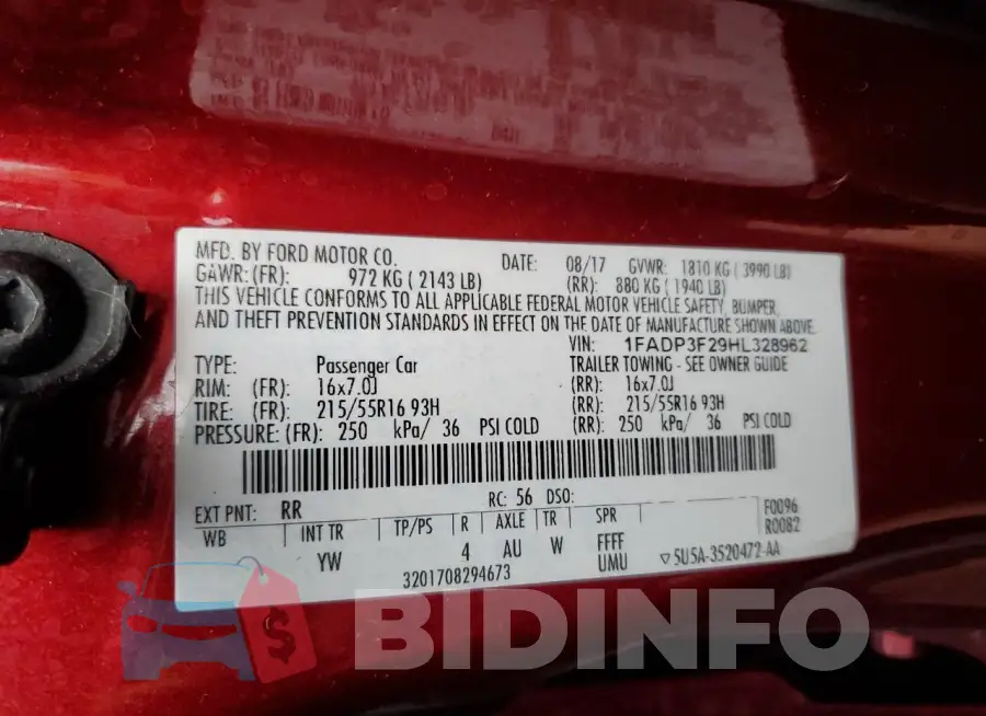 1FADP3F29HL328962 Photo# 12