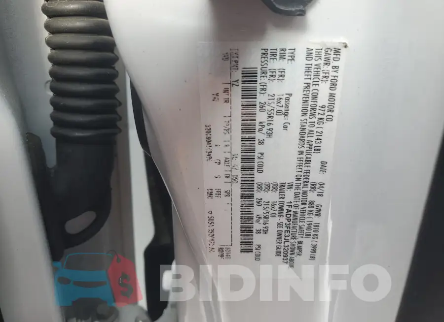 1FADP3FE3JL320937 Photo# 13