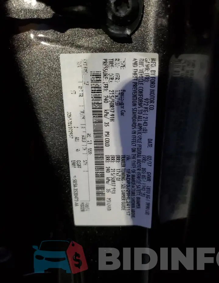 1FADP3J29HL241117 Photo# 13