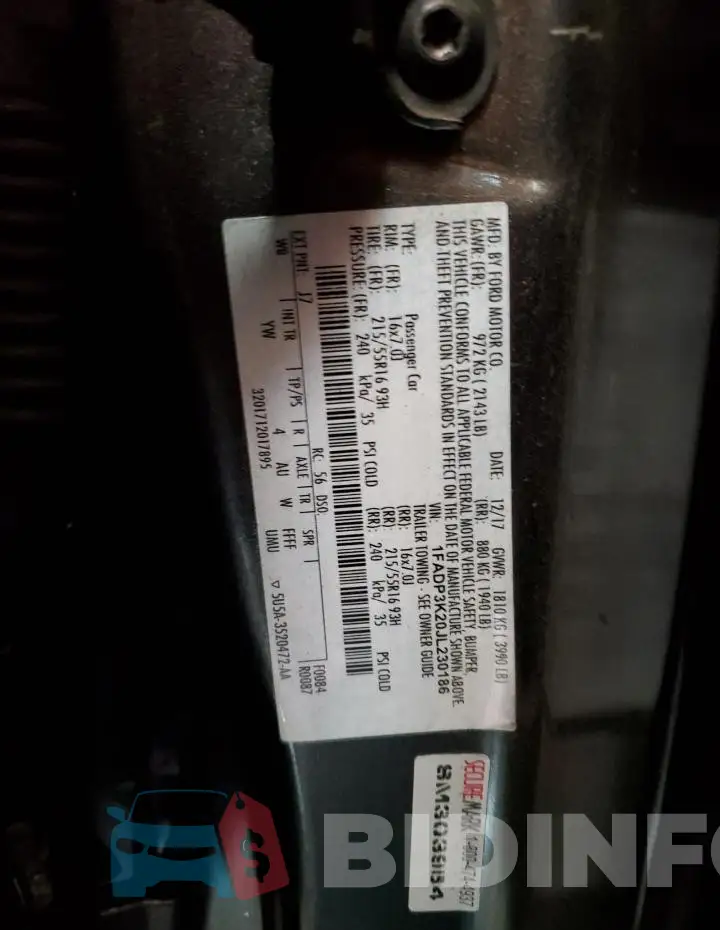 1FADP3K20JL230186 Photo# 12