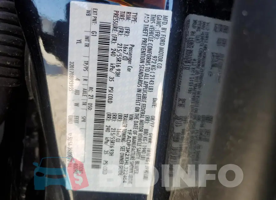 1FADP3K2XHL322464 Photo# 12