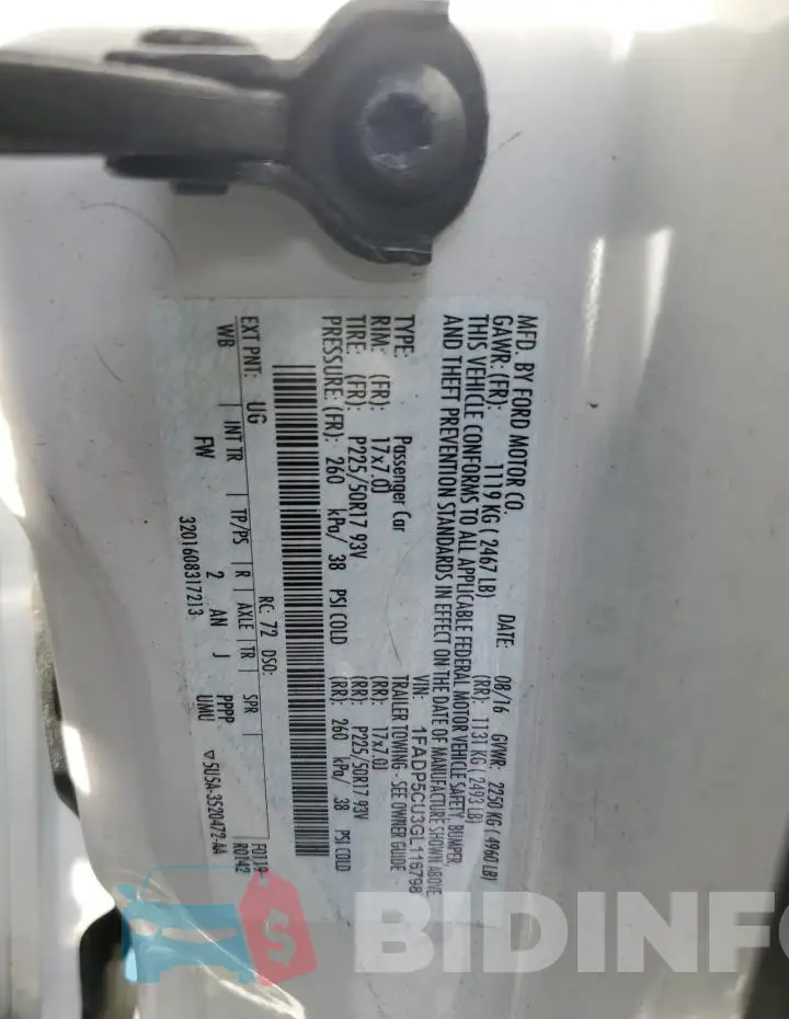 1FADP5CU3GL116798 Photo# 12