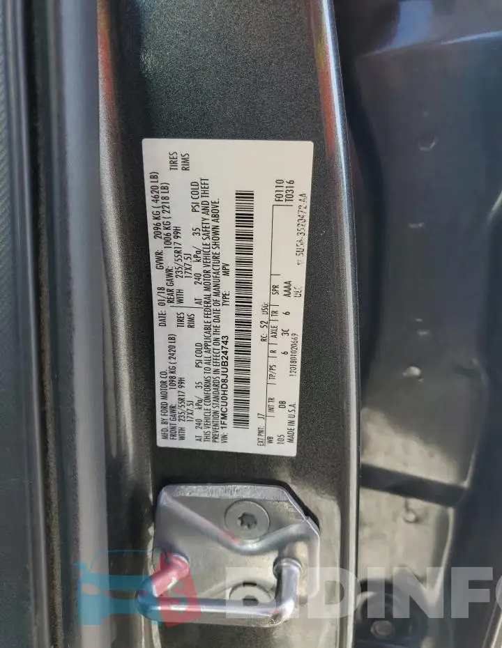1FMCU0HD8JUB24743 Photo# 12