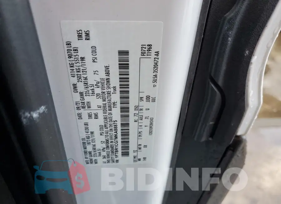 1FTBR1CG7MKA88875 Photo# 13