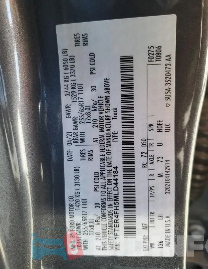 1FTER4FH5MLD44184 Photo# 12