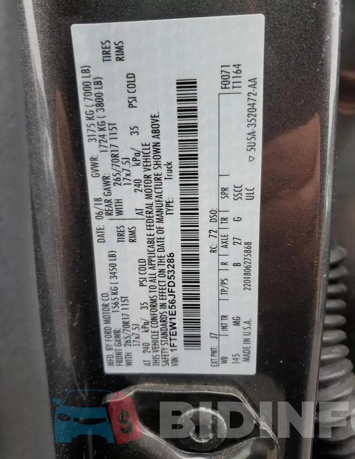 1FTEW1E56JFD53288 Photo# 12