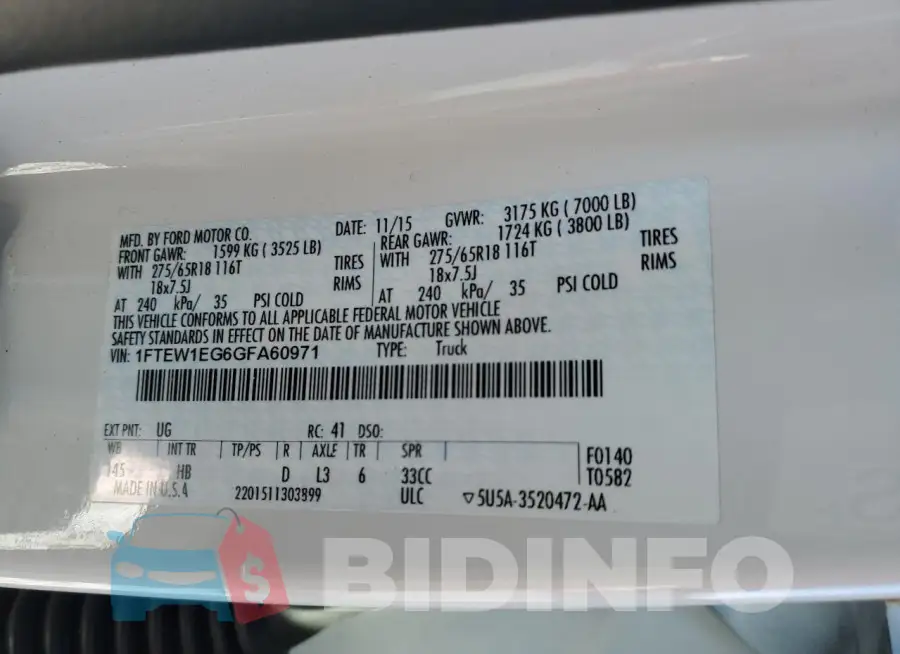 1FTEW1EG6GFA60971 Photo# 12