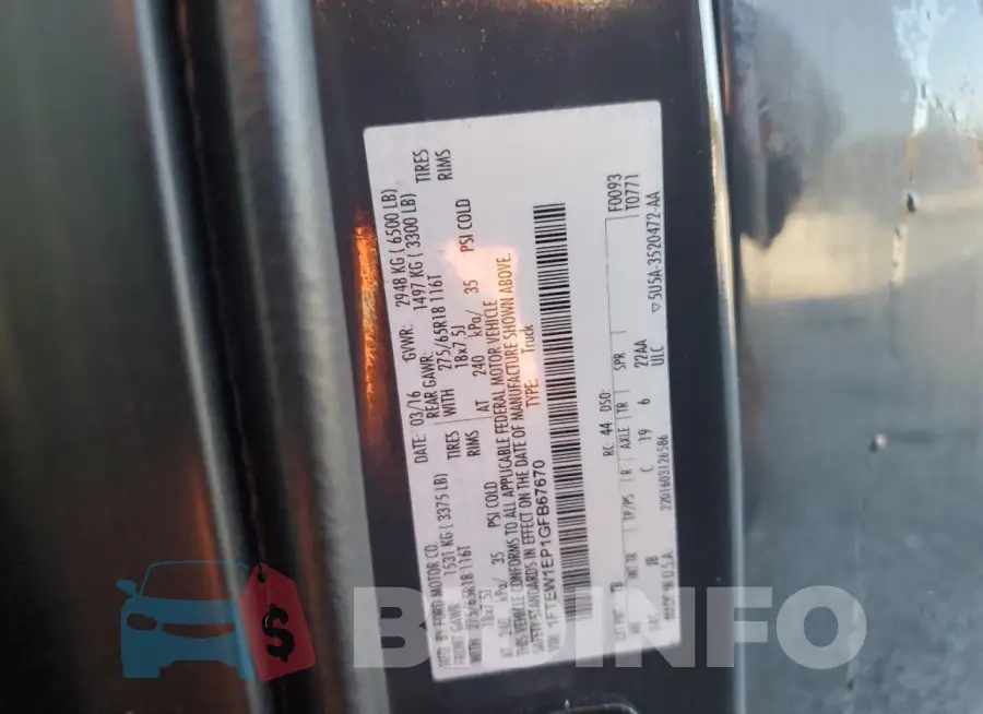 1FTEW1EP1GFB67670 Photo# 12