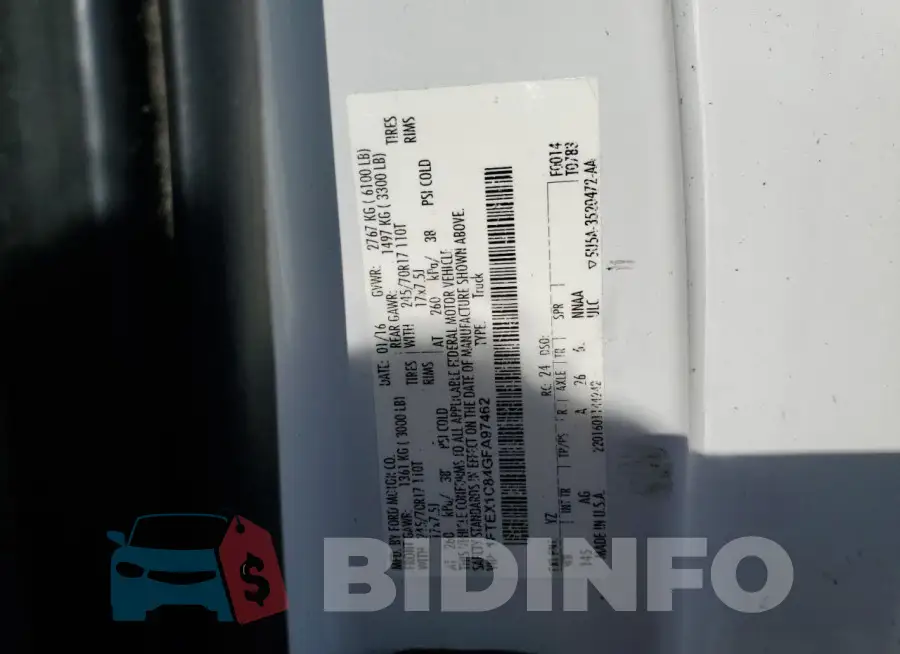 1FTEX1C84GFA97462 Photo# 13