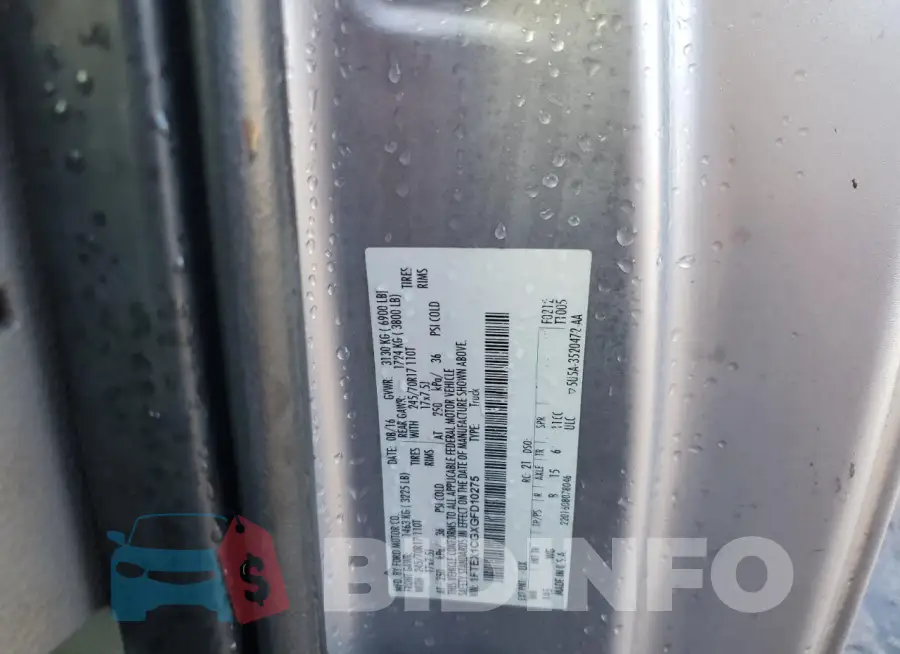 1FTEX1CGXGFD10275 Photo# 12