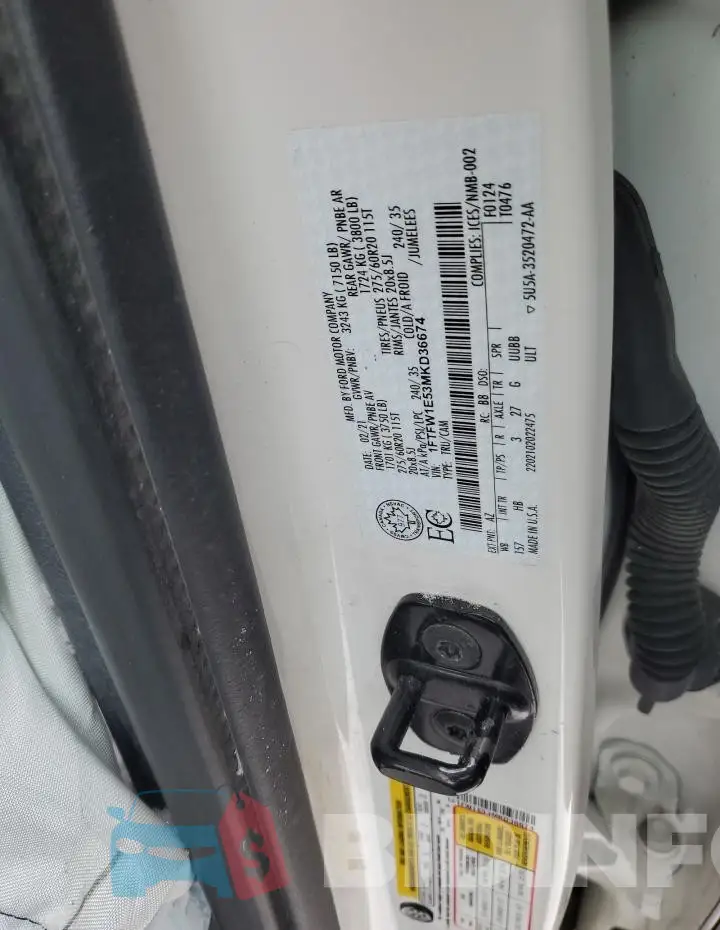 1FTFW1E53MKD36674 Photo# 12