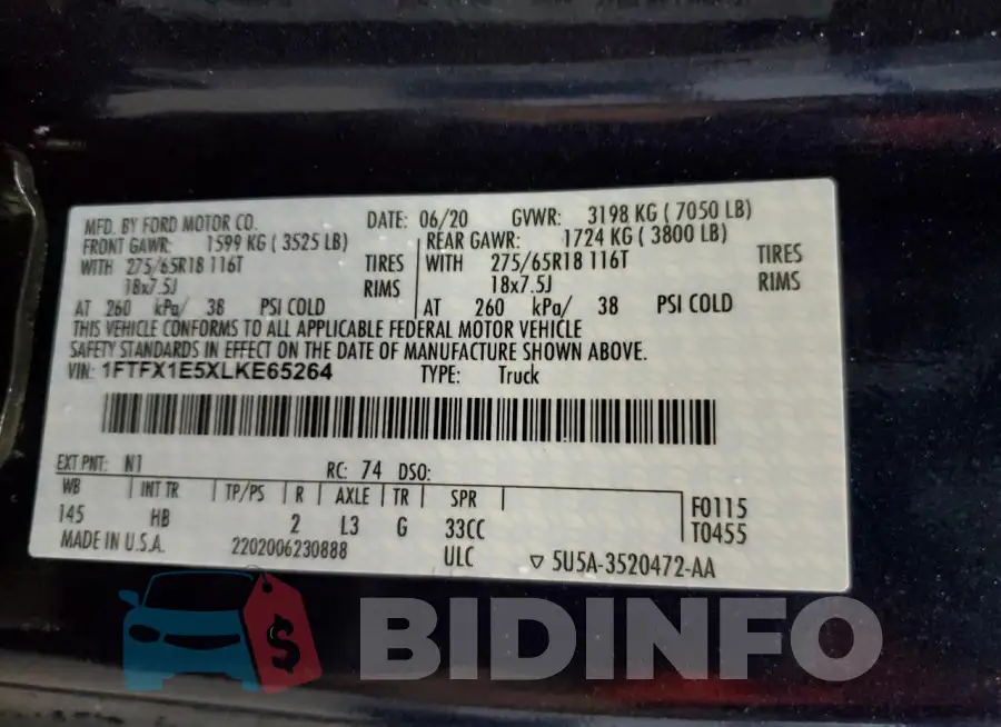 1FTFX1E5XLKE65264 Photo# 12
