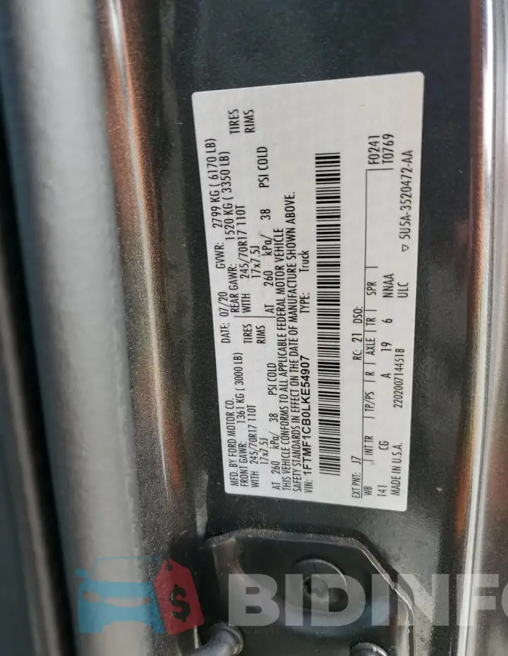 1FTMF1CB0LKE54907 Photo# 12