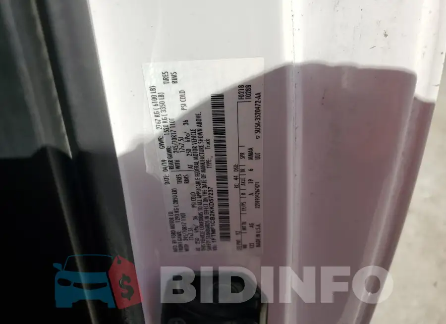 1FTMF1CB2KKD57237 Photo# 12