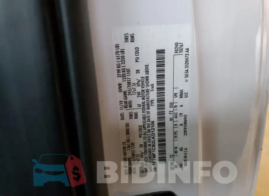 1FTMF1CB2LKD12106 Photo# 12