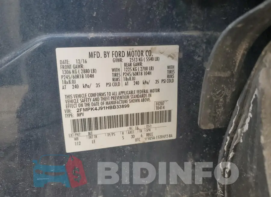 2FMPK4J91HBB33899 Photo# 13