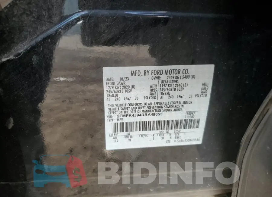 2FMPK4J94RBA48055 Photo# 12