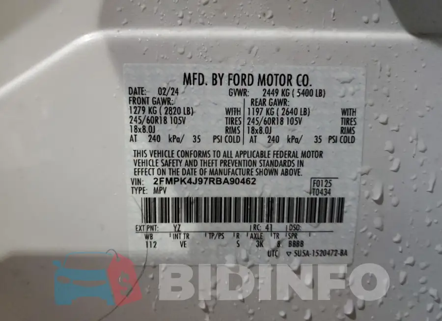 2FMPK4J97RBA90462 Photo# 13