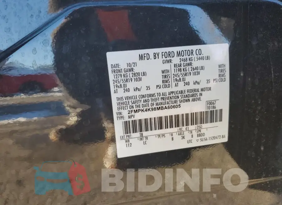 2FMPK4K98MBA60605 Photo# 13