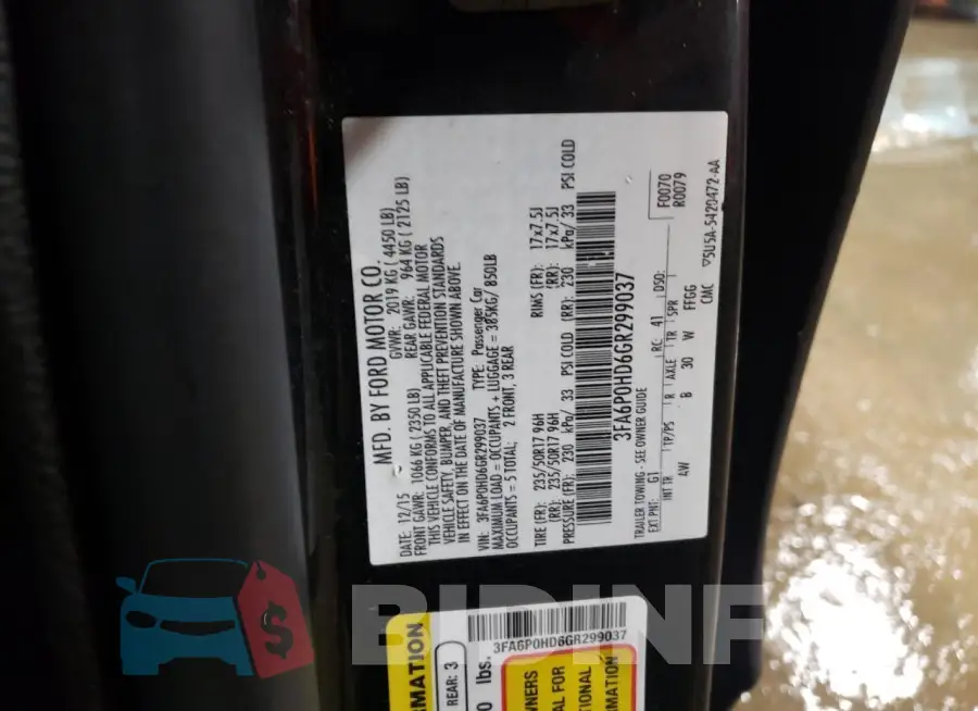 3FA6P0HD6GR299037 Photo# 12