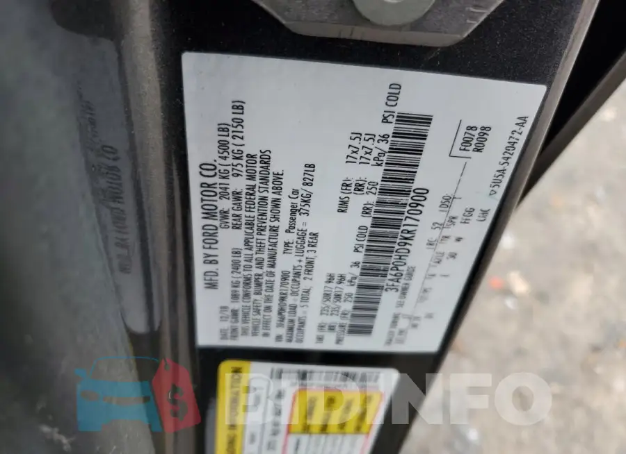 3FA6P0HD9KR170900 Photo# 12