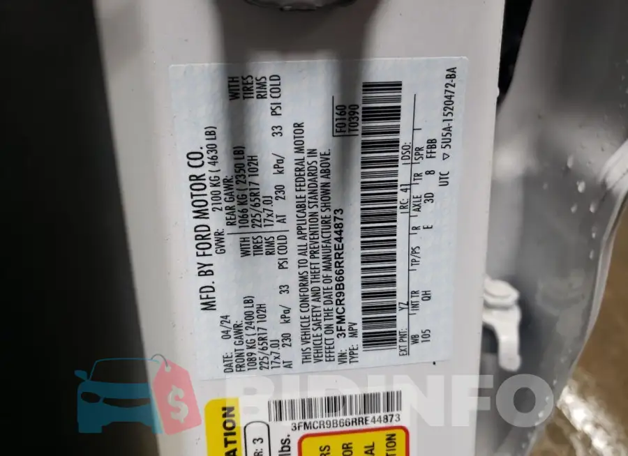 3FMCR9B66RRE44873 Photo# 12