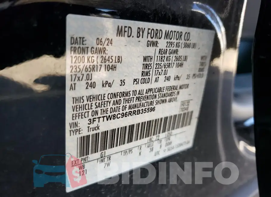 3FTTW8C96RRB35596 Photo# 12