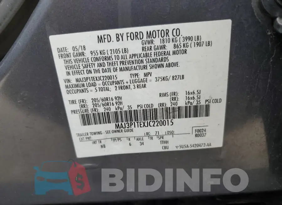 MAJ3P1TEXJC220015 Photo# 12