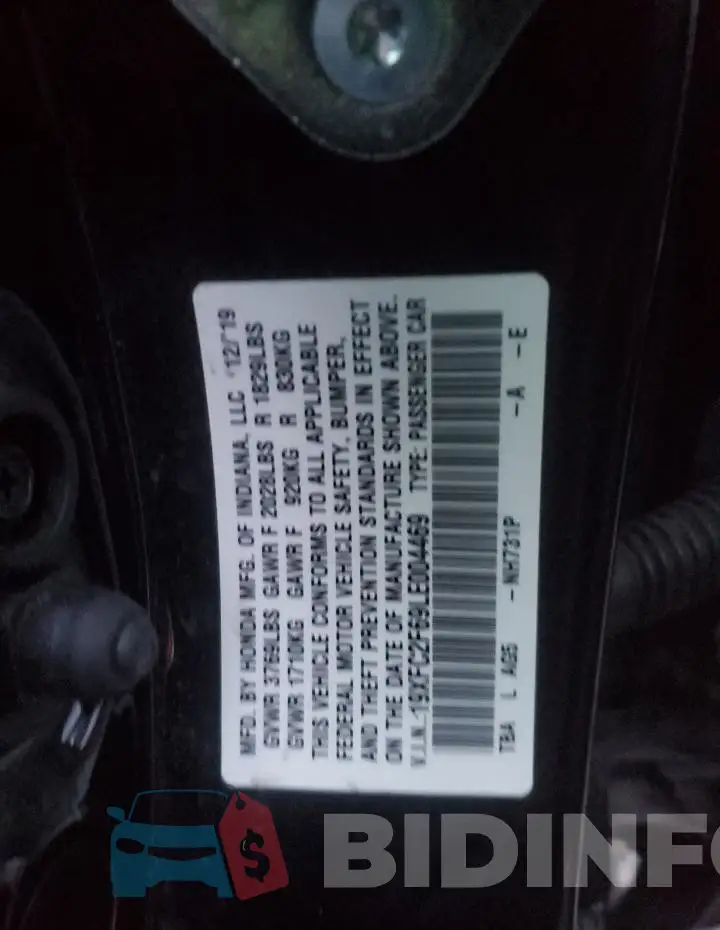 19XFC2F69LE004469 Photo# 12