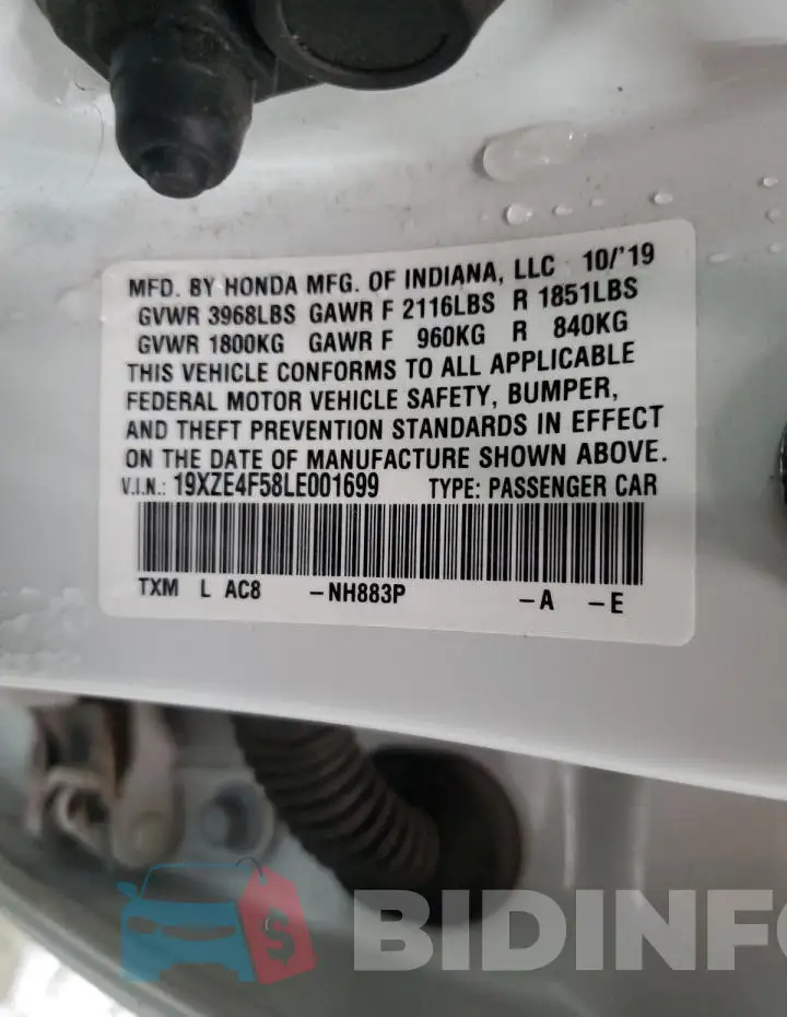 19XZE4F58LE001699 Photo# 13