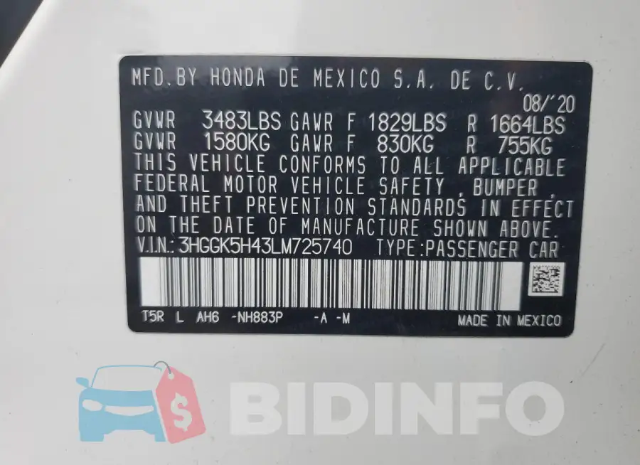 3HGGK5H43LM725740 Photo# 12