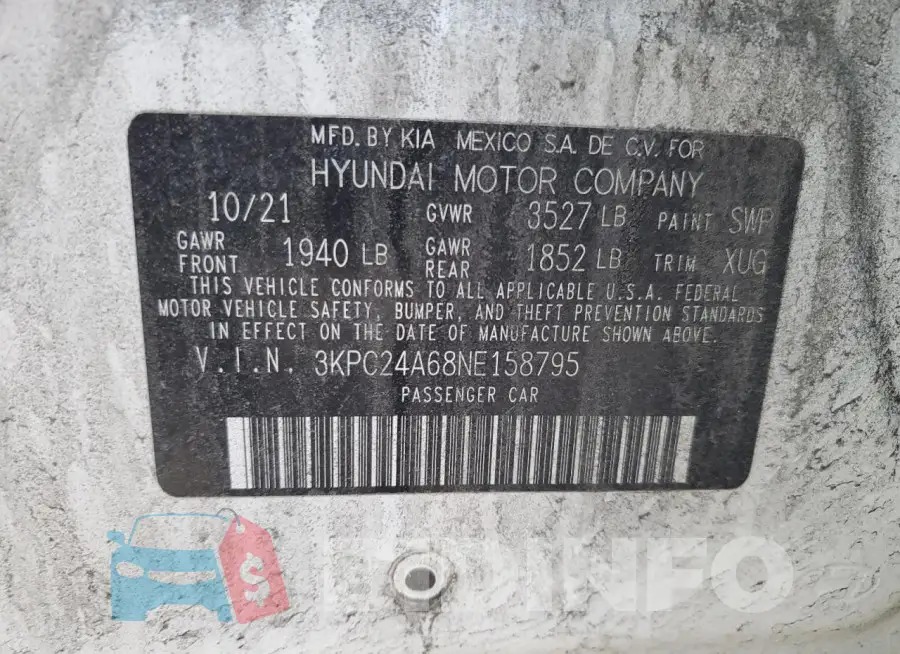 3KPC24A68NE158795 Photo# 12