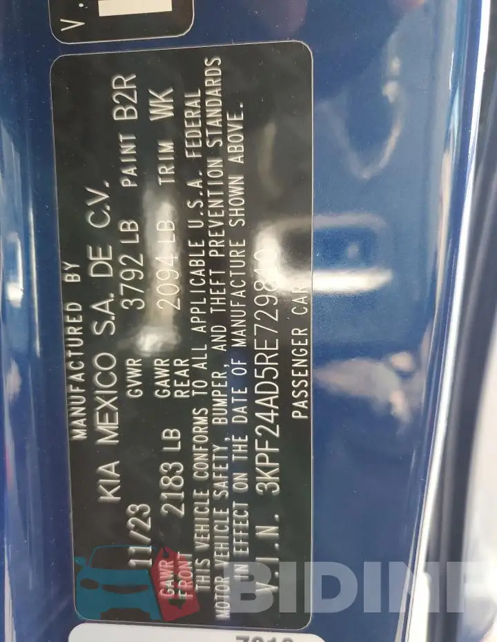 3KPF24AD5RE729810 Photo# 13